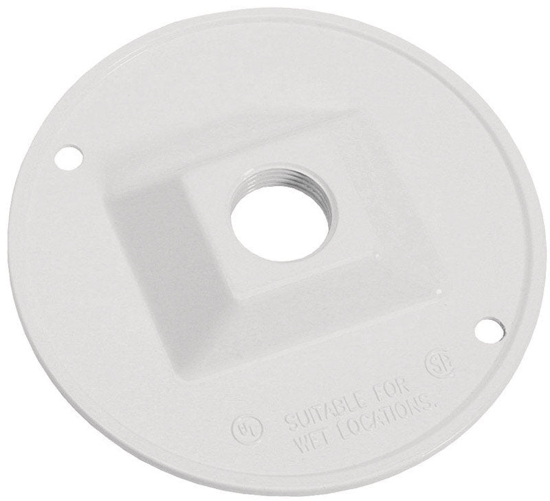 Sigma Electric Round Die-Cast Metal 4.13 in. H X 4.13 in. W Lampholder Cover