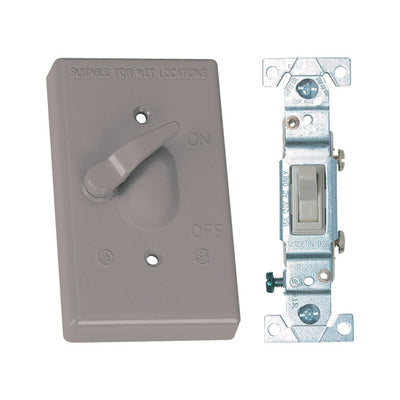 Sigma Electric Rectangle Die-Cast Metal 1 gang 4.57 in. H X 2.83 in. W Toggle Switch and Cover