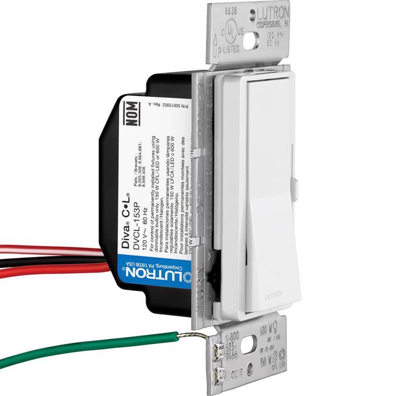 Lutron Diva Light Almond 150 W 3-Way Dimmer Switch