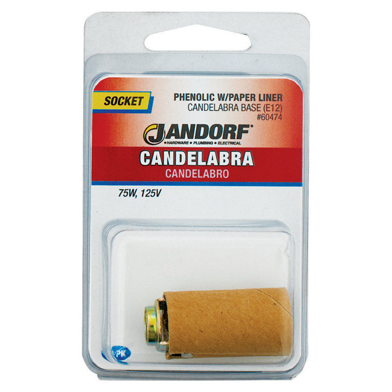 Jandorf Phenolic Candelabra Base Socket w/Paper Lining