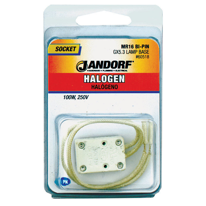 Jandorf Porcelain Halogen GX5.3 Base Socket