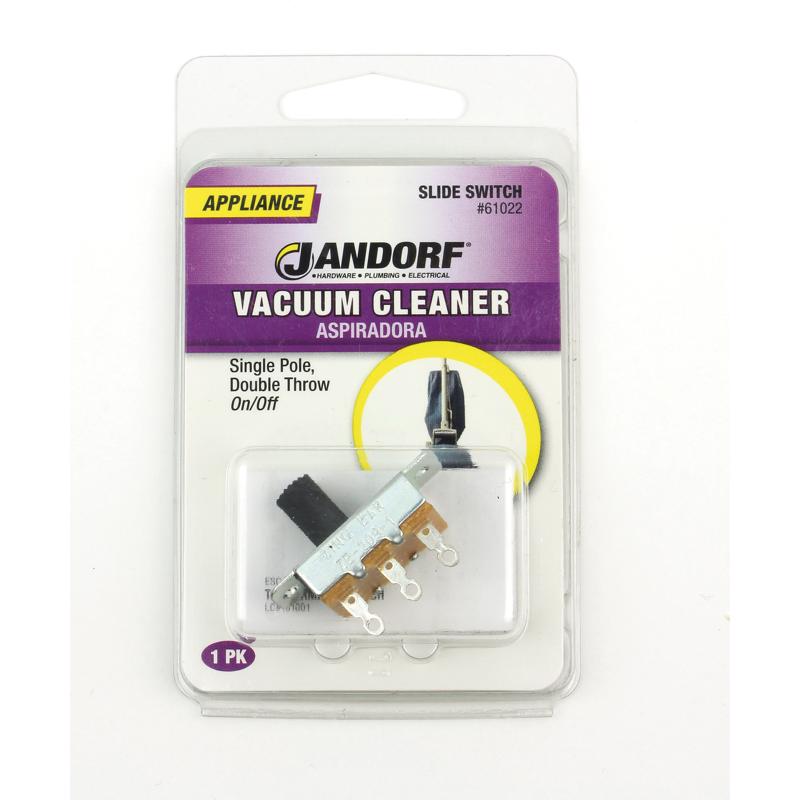 Jandorf 6 amps Single Pole Slide Appliance Switch Black/Silver