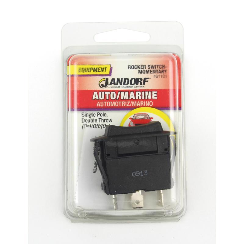 Jandorf 20 amps Single Pole Rocker Automotive/Marine Switch Black