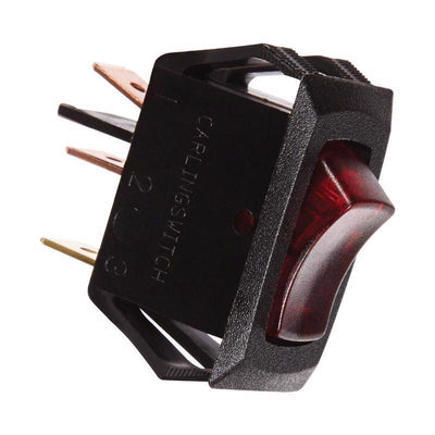 Jandorf 10 amps Single Pole Rocker Appliance Switch Black/Red