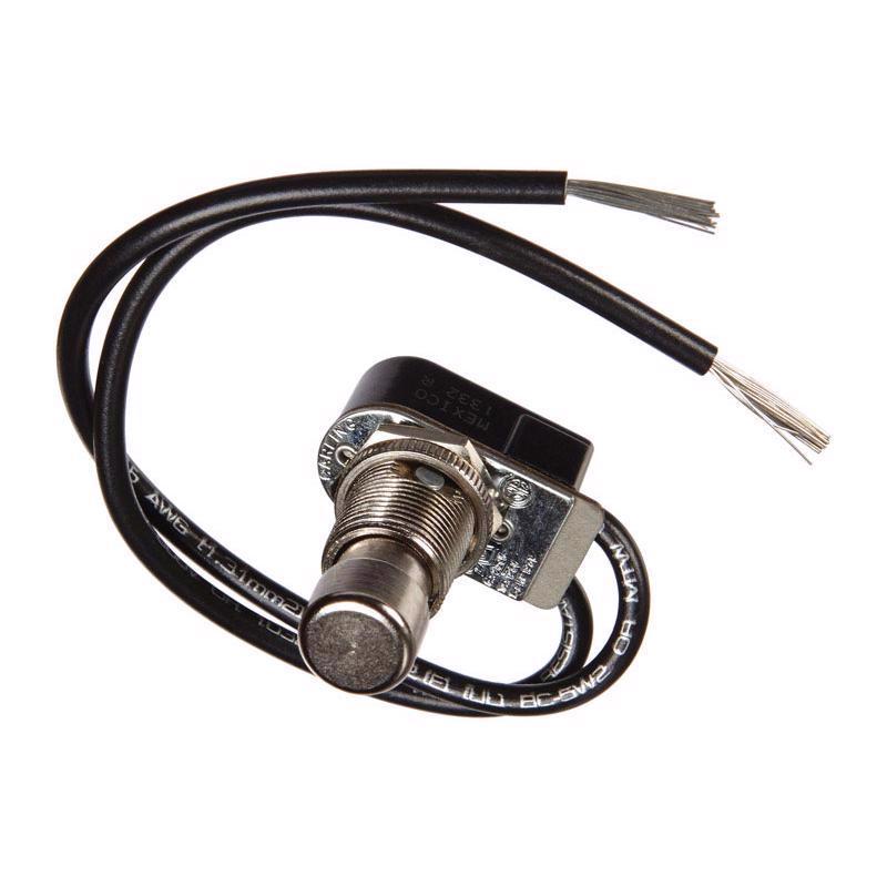Jandorf 10 amps Single Pole Push Button Appliance Switch Black/Silver