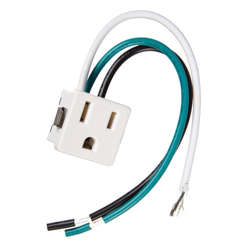 Jandorf 15 amps 125 V White Outlet