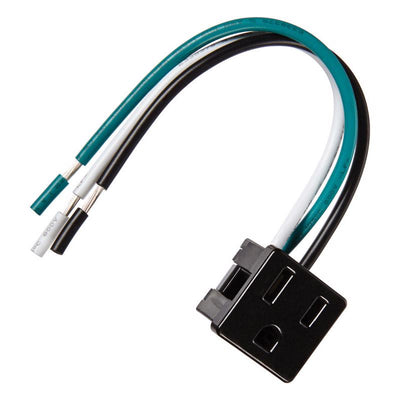 Jandorf 15 amps 125 V Black Outlet