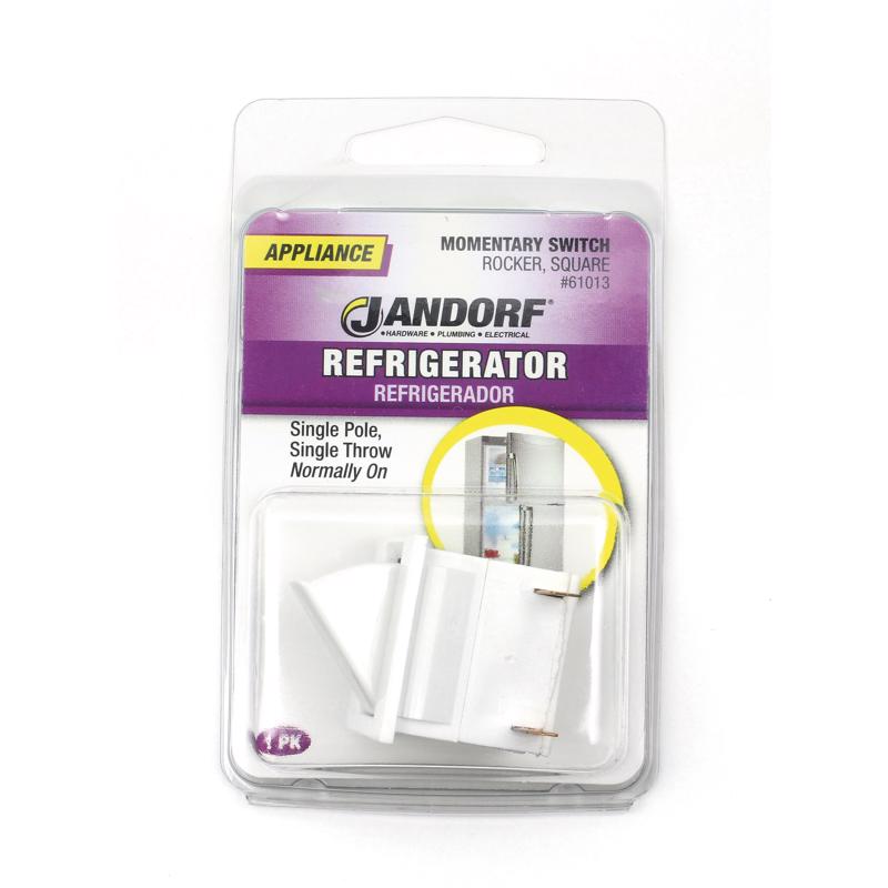 Jandorf 5 amps Single Pole Momentary/Normally On Appliance Switch White