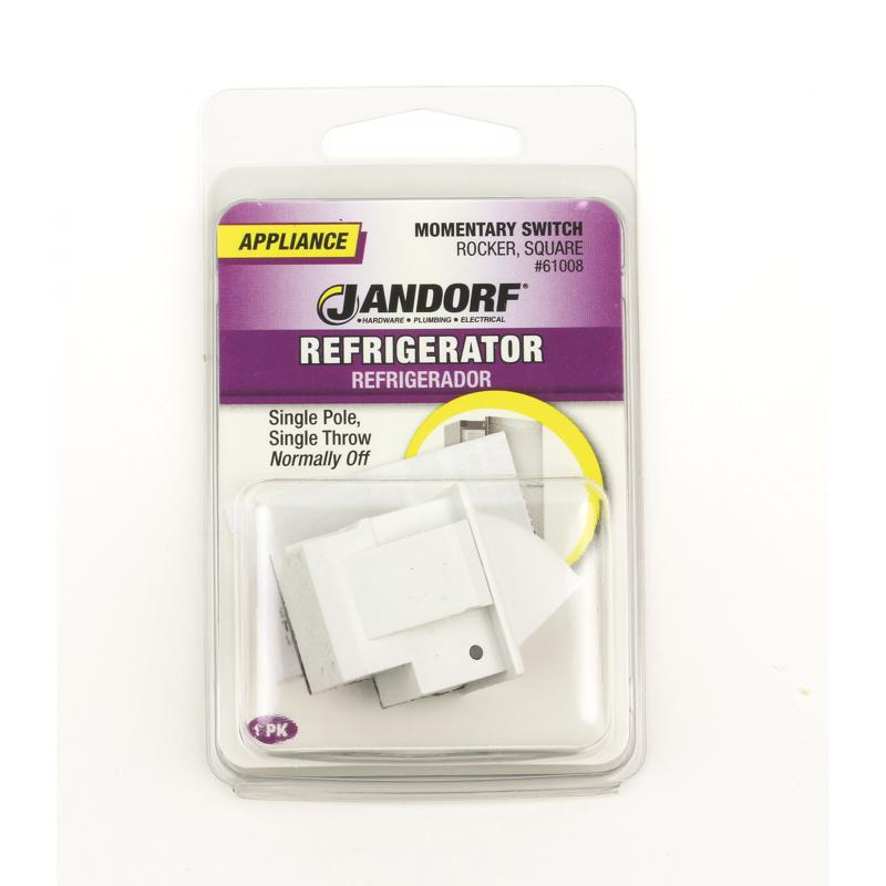 Jandorf 5 amps Single Pole Momentary/Normally Off Appliance Switch White