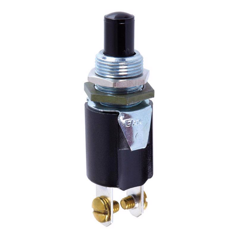 Jandorf 0.25 amps Single Pole Momentary/Normally Off Appliance Switch Black/Silver