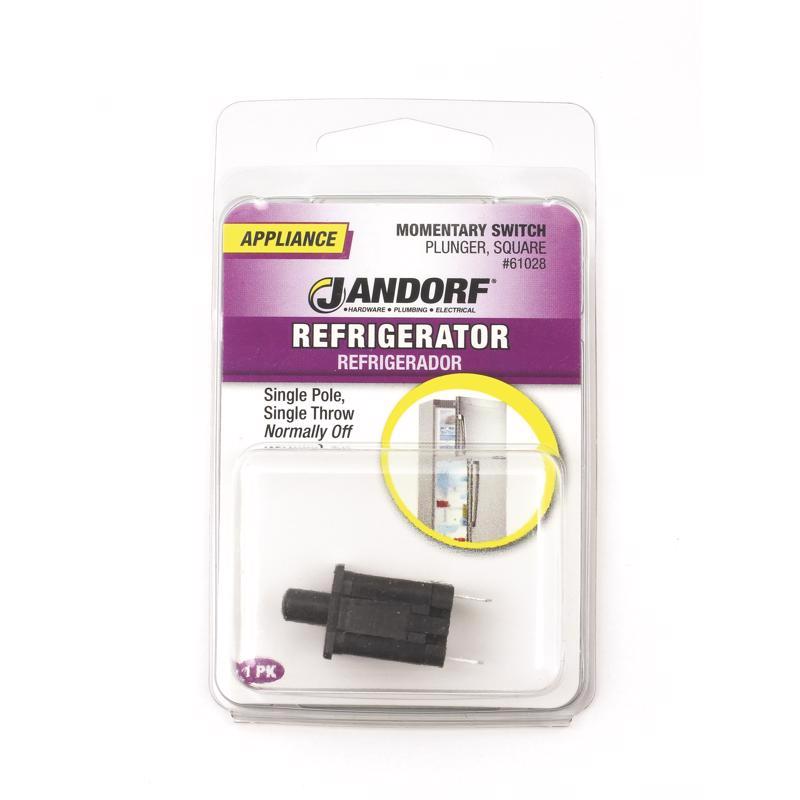 Jandorf 2 amps Single Pole Momentary/Normally Off Appliance Switch Black