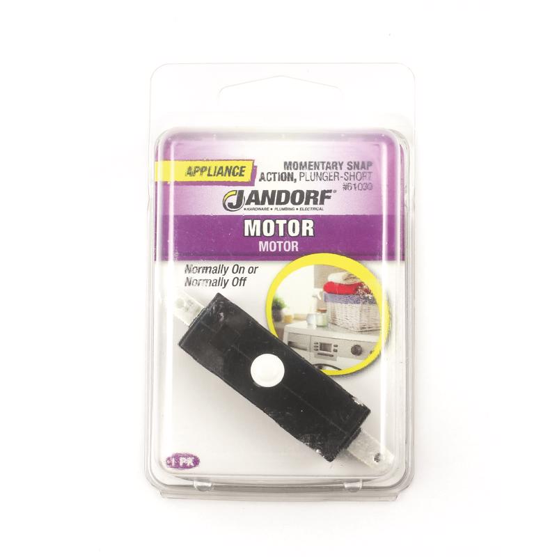 Jandorf 18 amps Single Pole Momentary Appliance Switch Black/Silver