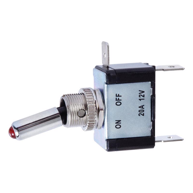 Jandorf 20 amps Single Pole Toggle Automotive/Marine Switch Black/Silver