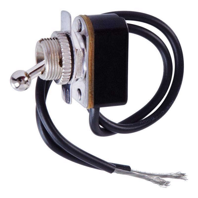 Jandorf 6 amps Single Pole Ball Toggle Power Tool Switch Black/Silver