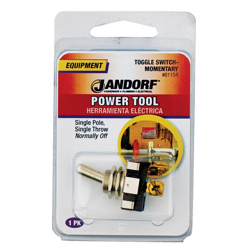 Jandorf 15 amps Single Pole Toggle Power Tool Switch Silver