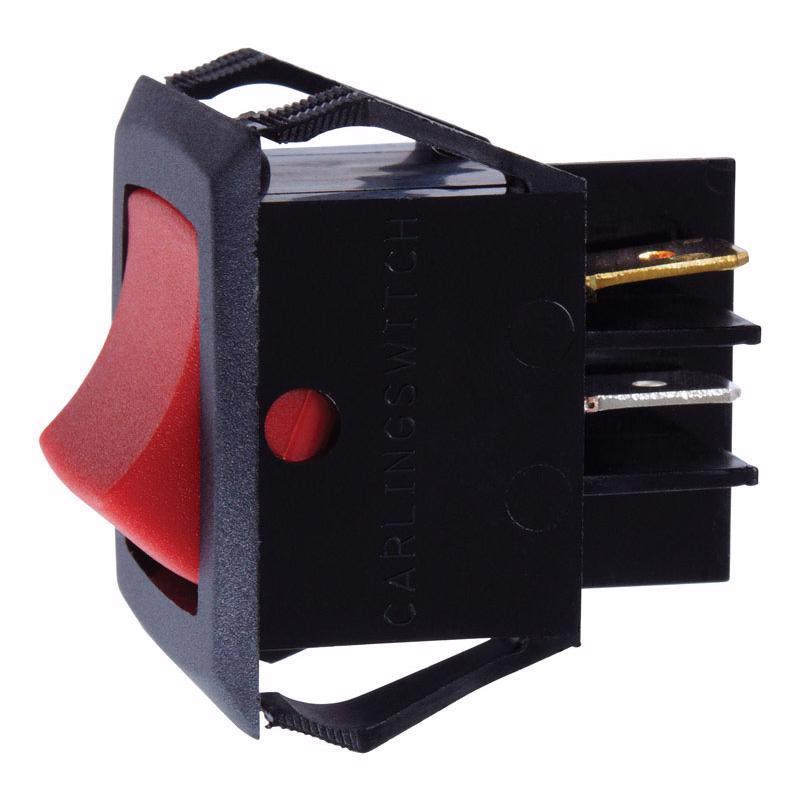 Jandorf 20 amps Double Pole Rocker Power Tool Switch Black/Red
