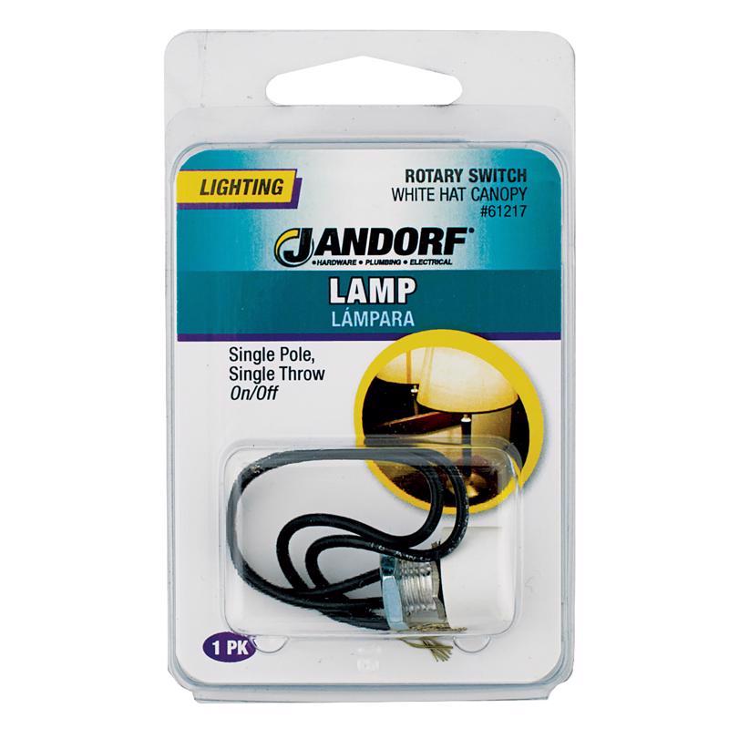 Jandorf 3 amps Single Pole Rotary Appliance Switch White