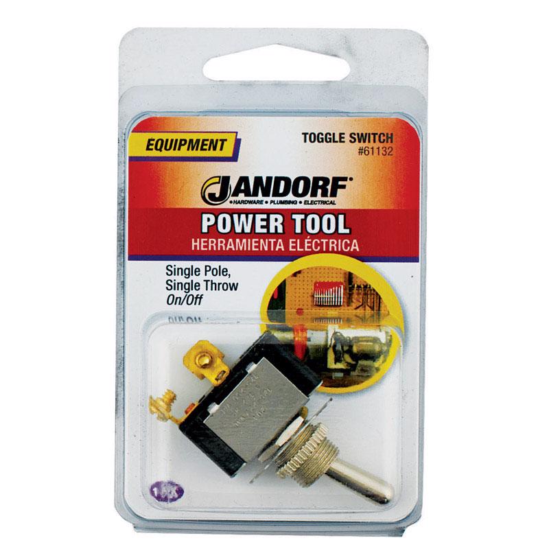 Jandorf 20 amps Single Pole Toggle Power Tool Switch Silver