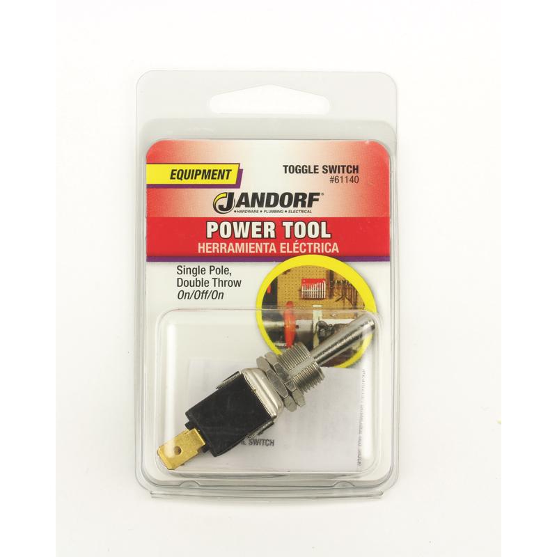 Jandorf 20 amps Single Pole Toggle Power Tool Switch Black