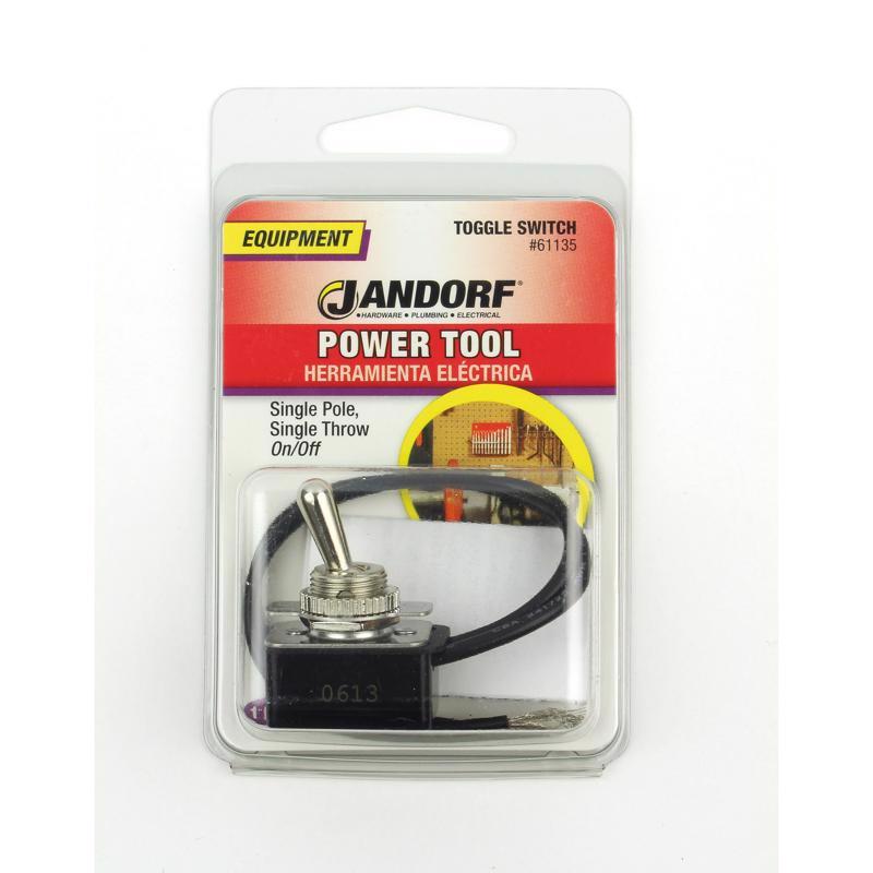 Jandorf 8 amps Single Pole Toggle Power Tool Switch Silver