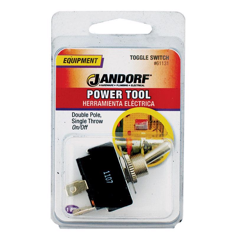 Jandorf 20 amps Double Pole Toggle Power Tool Switch Silver