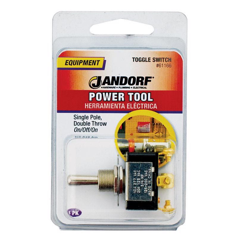 Jandorf 20 amps Single Pole Toggle Power Tool Switch Silver