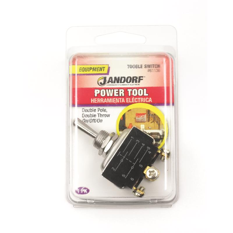 Jandorf 20 amps Double Pole Toggle Power Tool Switch Silver