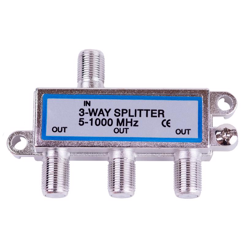 Monster Just Hook It Up 3 Way Coax Splitter 75 ohm 1000 MHz