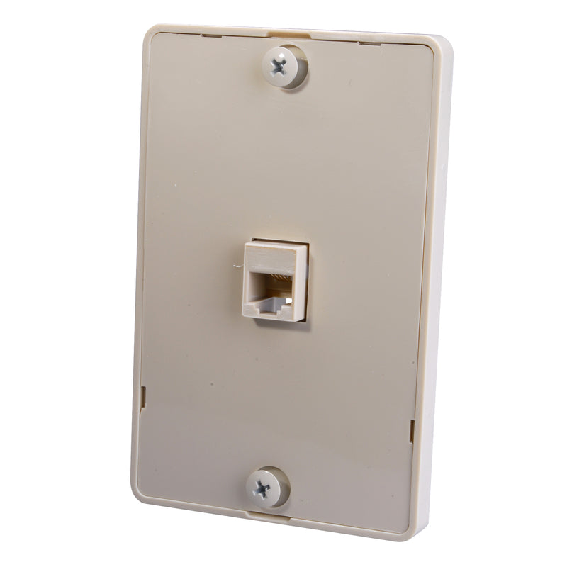 Monster Just Hook It Up Ivory 1 gang Plastic Telephone Wall Plate