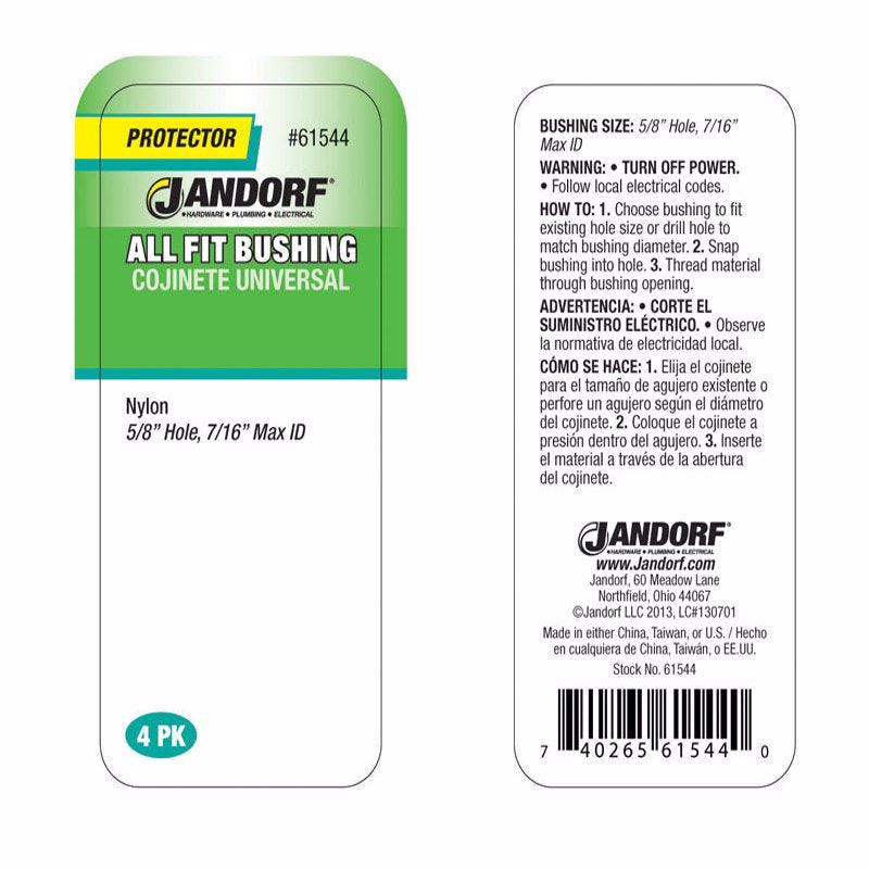 Jandorf 5/8 in. Nylon Bushing 4 pk