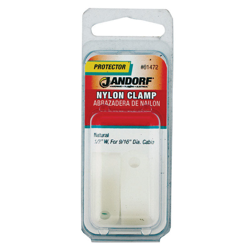 Jandorf 9/16 in. D Nylon Cable Clamp 2 pk
