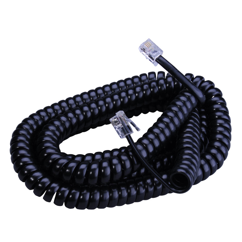 Monster Just Hook It Up 12 ft. L Black Telephone Handset Coil Cord