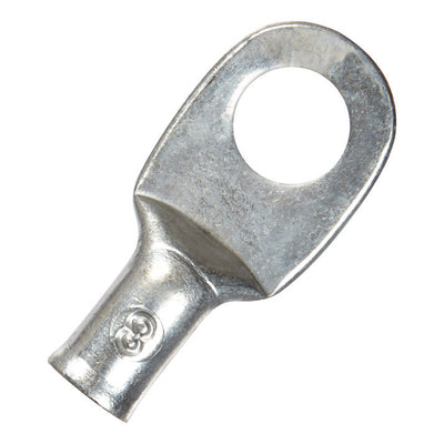 Jandorf 8 Ga. Uninsulated Wire Electrical Lug Silver 2 pk