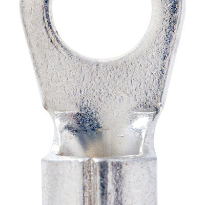 Jandorf 4 Ga. Uninsulated Wire Ring Terminal Silver 2 pk