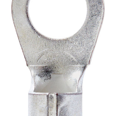 Jandorf 6 Ga. Uninsulated Wire Ring Terminal Silver 2 pk