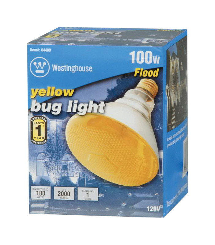 Westinghouse Bug Light 100 W E26 Floodlight Incandescent Bulb E26 (Medium) Yellow