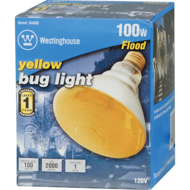Westinghouse Bug Light 100 W E26 Floodlight Incandescent Bulb E26 (Medium) Yellow
