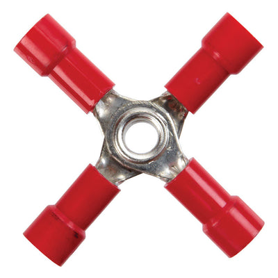 Jandorf 22-18 Ga. Insulated Wire Terminal Butt Splice Red 2 pk