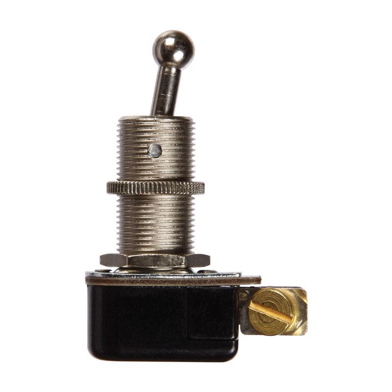 Jandorf 6 amps Single Pole Ball Toggle Appliance Switch Black/Silver