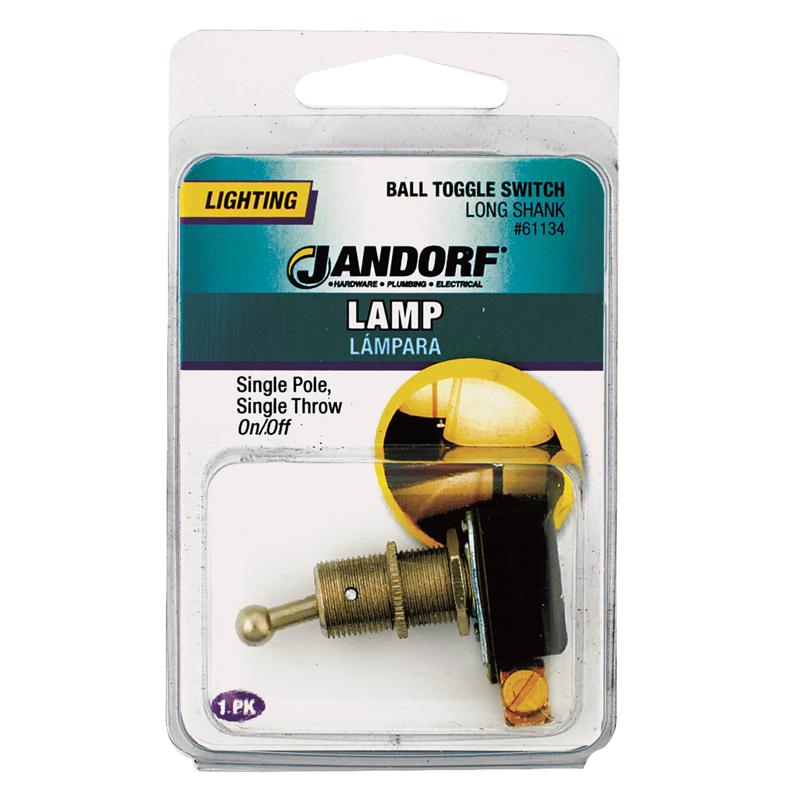 Jandorf 6 amps Single Pole Ball Toggle Appliance Switch Black/Silver