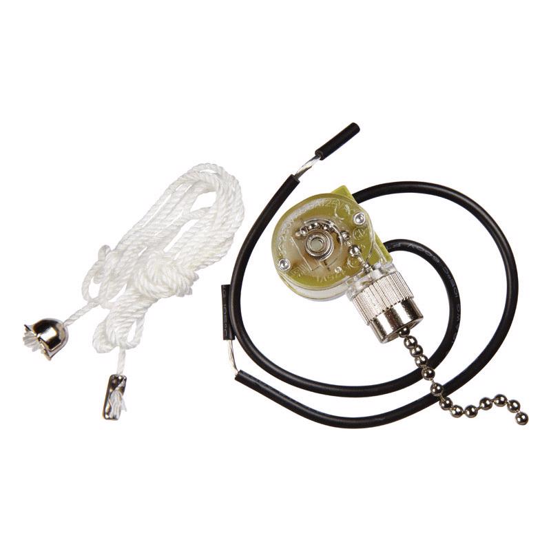 Jandorf 6 amps Single Pole Pull Chain Appliance Switch Brass