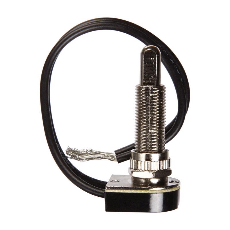 Jandorf 6 amps Single Pole Push Button Appliance Switch Black/Silver