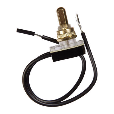 Jandorf 6 amps Single Pole Push Button Appliance Switch Black/Brass