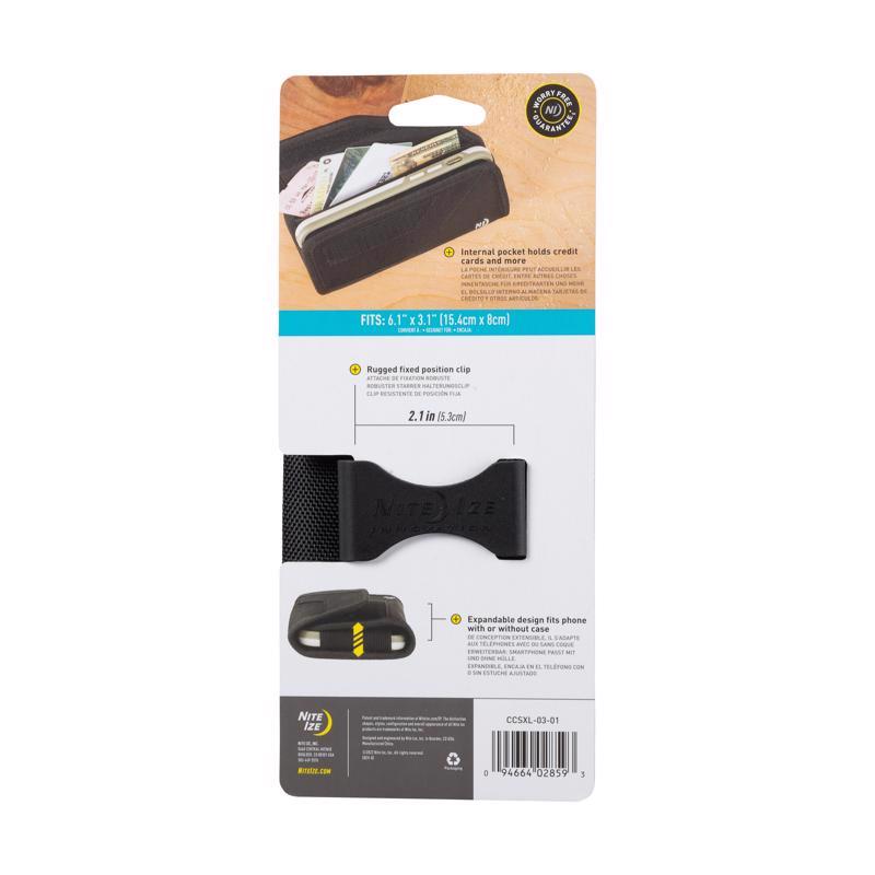 Nite Ize Clip Case Sideways Black This protective phone holster combines the ultra-durable materials
