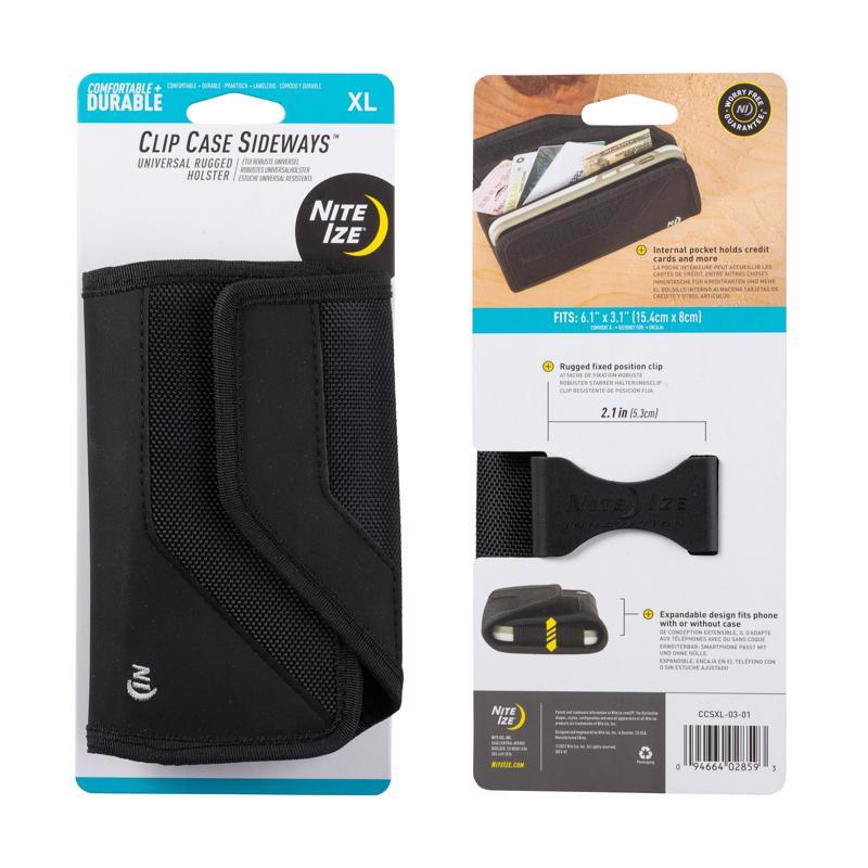Nite Ize Clip Case Sideways Black This protective phone holster combines the ultra-durable materials