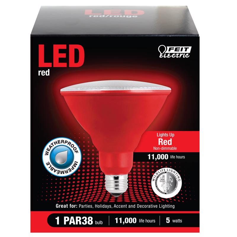 Feit PAR38 E26 (Medium) LED Bulb Red 120 Watt Equivalence