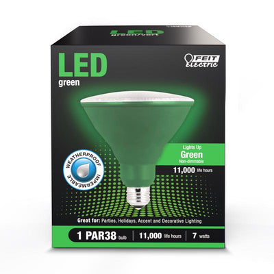 Feit PAR38 E26 (Medium) LED Bulb Green 120 Watt Equivalence