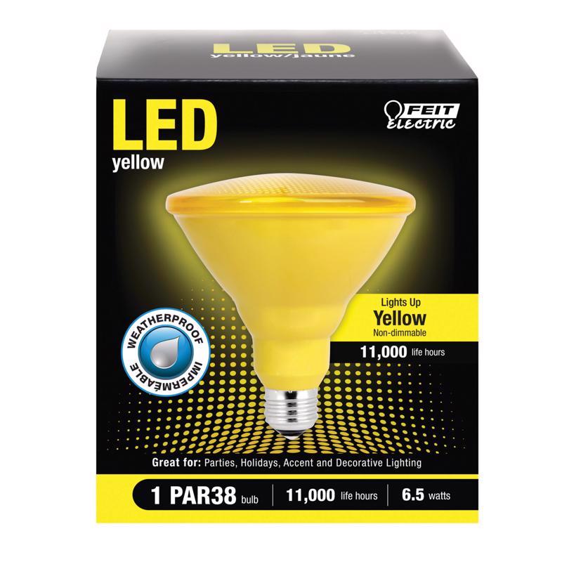 Feit PAR38 E26 (Medium) LED Bulb Yellow 90 Watt Equivalence