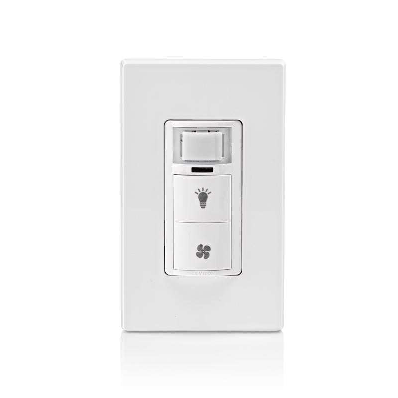 Leviton Decora 5 amps Single Pole Single Pole Humidity Sensor/Fan Control White