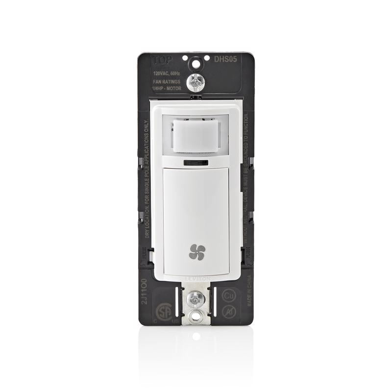 Leviton Decora 5 amps Single Pole Single Pole Humidity Sensor/Fan Control White